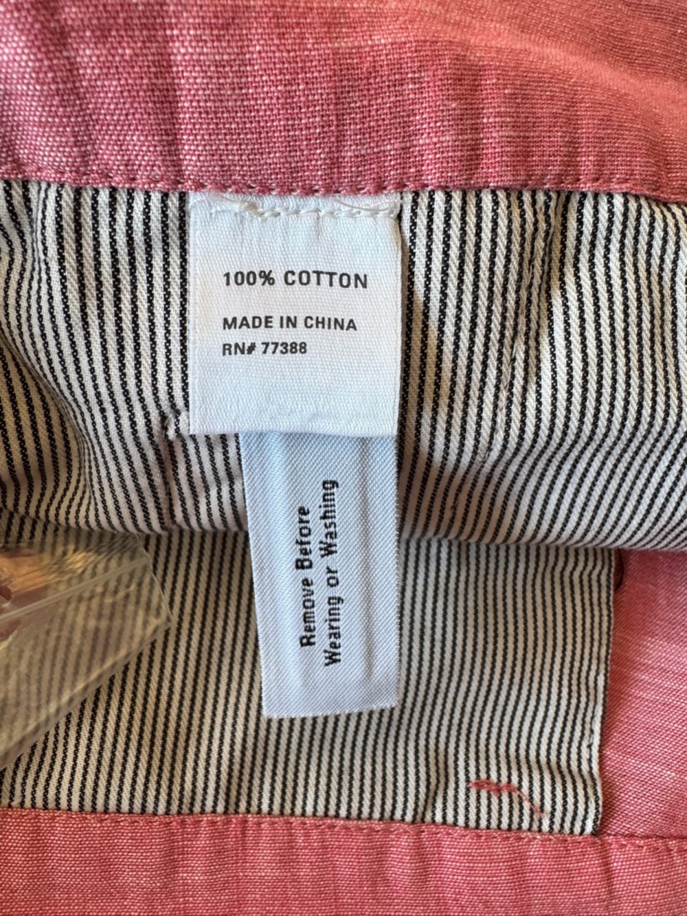 NWT! MADEWELL Women’s Pink Chambray Chino Shorts 100% Cotton Size 10 - Picture 13 of 16